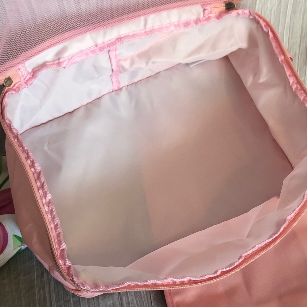 PERIEA set of 2 pink ditty bags laundry travel bags & CLINIQUE cosmetic bag NWOT - Picture 8 of 14